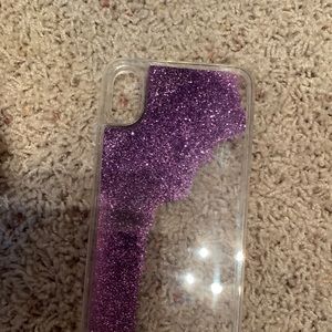 Purple glitter iPhone XS Max case